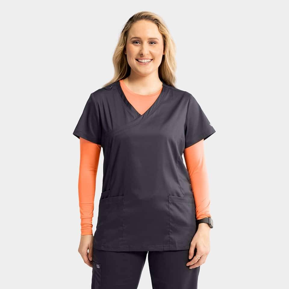 Women'S Mock Wrap Knit Side Top | 2803 210 Women's mock wrap knit side top | 2803