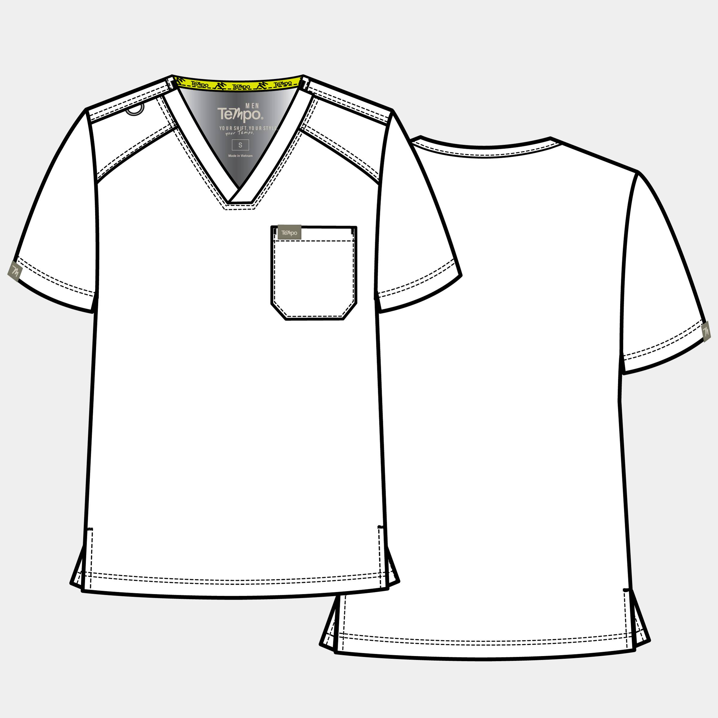 Tempo Men'S 1 Pocket V-Neck Top | T172 3 Tempo men's 1 pocket v-neck top | t172