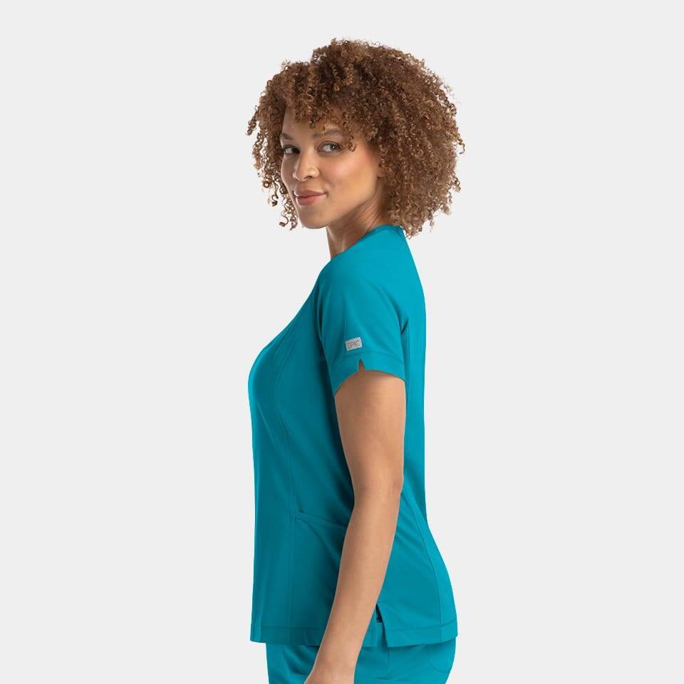 Women'S Notched Crew Neck Top | Epic Scrubs 4802 7 Women's notched crew neck top | epic scrubs 4802 - image 5