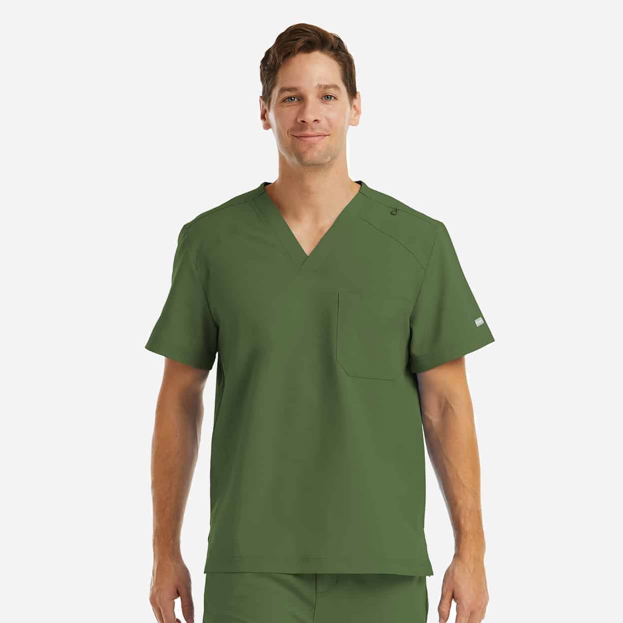 Men'S Chest Pocket V-Neck Top | 5801 11 Men's chest pocket v-neck top | 5801 - image 9