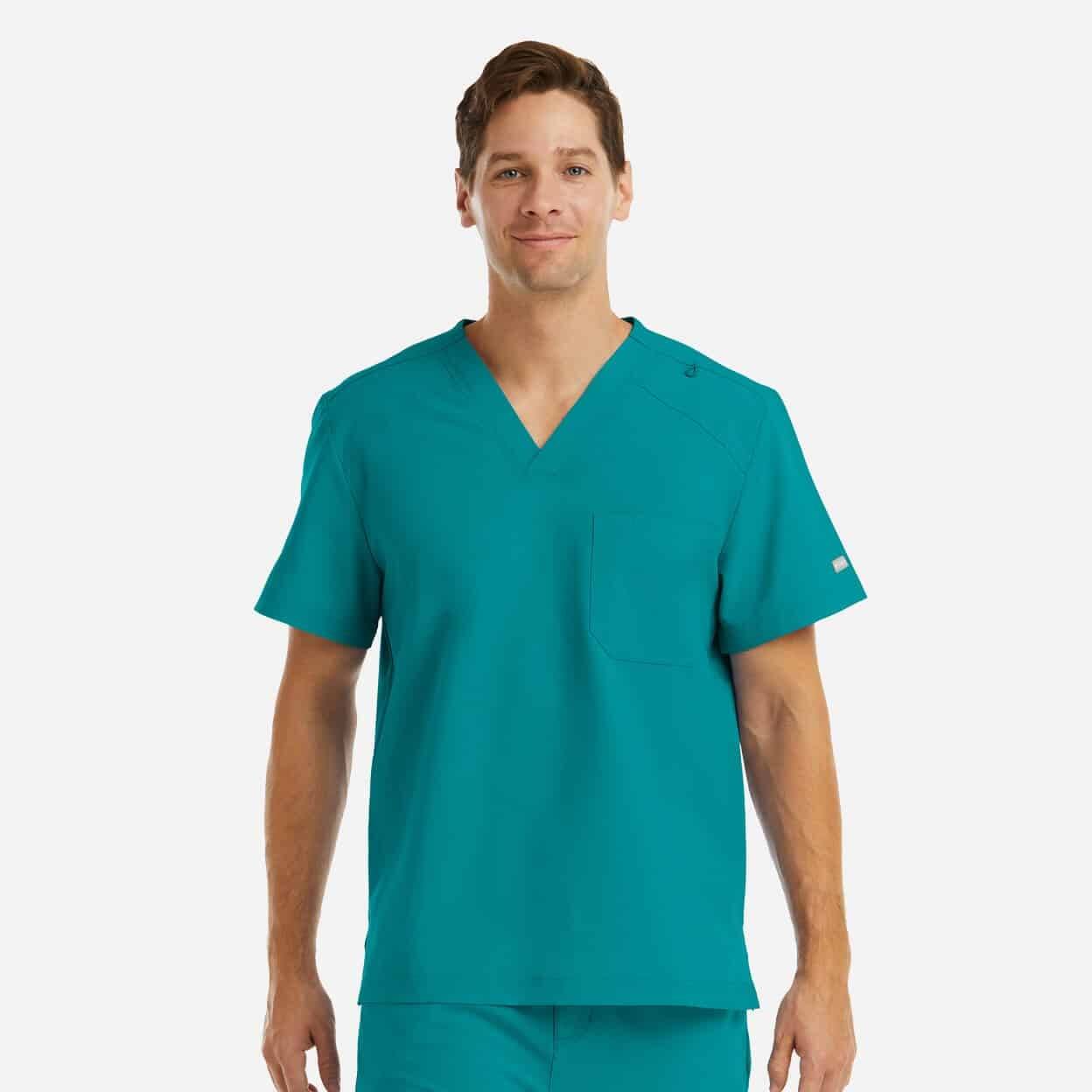 Men'S Chest Pocket V-Neck Top | 5801 16 Men's chest pocket v-neck top | 5801 - image 14