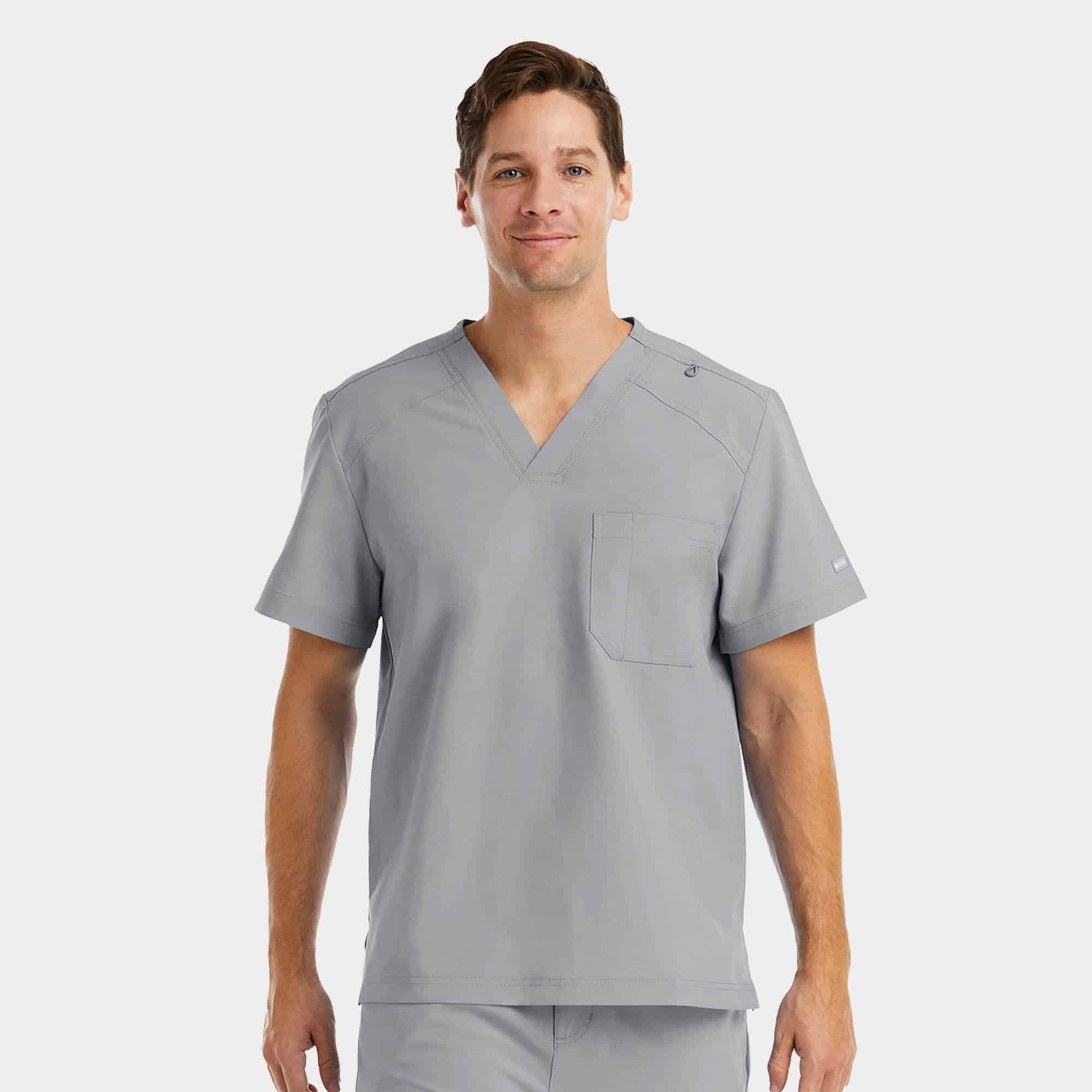 Men'S Chest Pocket V-Neck Top | 5801 3 Men's chest pocket v-neck top | 5801